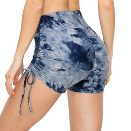 ALWAYS Pantalones cortos de yoga acanalados para mujer – Pantalones cortos de punto acanalado de cintura alta premium suave, Shtu128 / 1911na, M