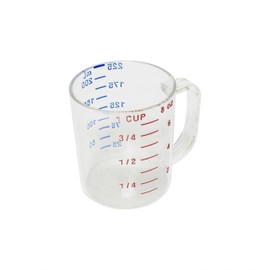 TrueCraftware- 0.25 Liter / 1 Cup Measuring Cup Polycarbonate Clear - Liquid Measuring Cup Essential Kitchen Tool Measuring Cup Easy Read for Liquid/Dry Ingredients for Cooking & Baking