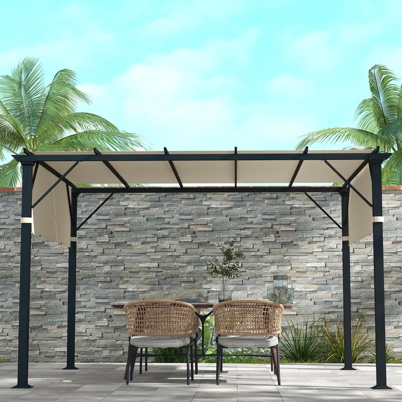 Outsunny 2 PCS 4 x 16ft Pergola Canopy Replacement, UV