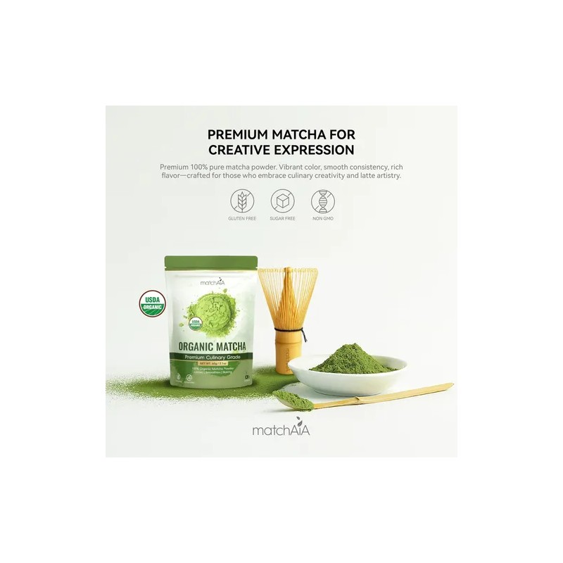 Matchaia Té Verde Matcha Orgánico En Polvo 60 G Certificado
