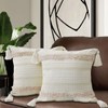 SOFJAGETQ Boho Decorative Throw Pillow Covers - Cotton Hand-Woven Tufted