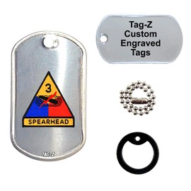 3RD Armored Division Patch - Customized - Luggage TAG - TAG-Z Military Dog Tags