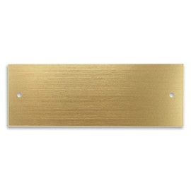 Engraved Name Plate with Your Desired Text Rectangle Acrylic Sign in Brass Effect - 125 x 45mm Gold Metallic - Door Sign Engraved Plaque