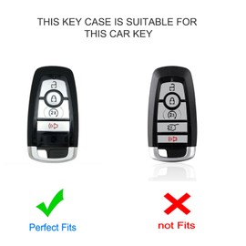 ELOHEI Key Fob Cover for Ford, Premium Soft Full Protection Key Fob Case for 2018-2024 Ford Explorer F-150 Fusion Mustang Escape Edge Bronco Ranger Expedition Accessories(Pink)