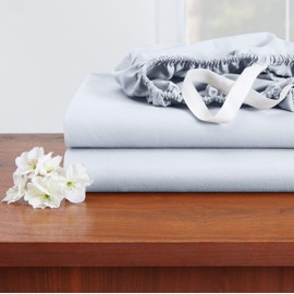 Empyrean Bedding 14" - 16" Deep Pocket Fitted Sheet – Hotel Luxury Silky Soft Double Brushed Microfiber Sheet – Deep Pocket Bed Sheet, Set of 2 Queen - Ice Blue