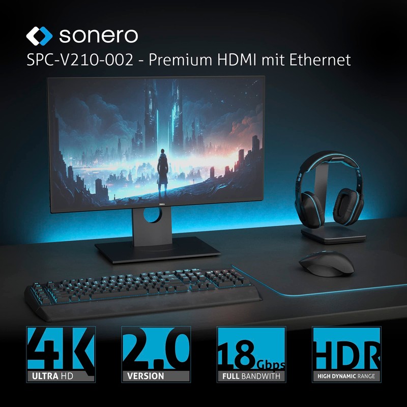 Sonero® 4K USB-C auf HDMI Adapter, HDMI Buchse auf USB-C