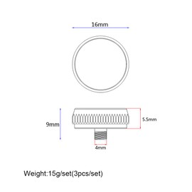 Alnicov White Shell Inlay Trumpet Finger Buttons Sliver for Trumpet Replacement 3pcs