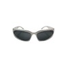 VIGUEUR Y2K Wrap Around Sunglasses, Silver Polarized Sunglasses for Men,