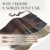 S-noilite 23" Long Straight Wrap around Ponytail Extensions Clip in