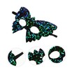 Minkissy Elegant Butterfly Mask Masquerade Mask Sparkling Sequins for Prom