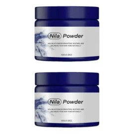 Polvo De Nila Azul Marroquí Natural Mascarilla Facial Y Corporal Aclarante Hidratante Exfoliante Con Minerales Aminoácidos Para Iluminar Piel Suave Y Antiedad Cuidado Facial Casero 2 botellas Solaura