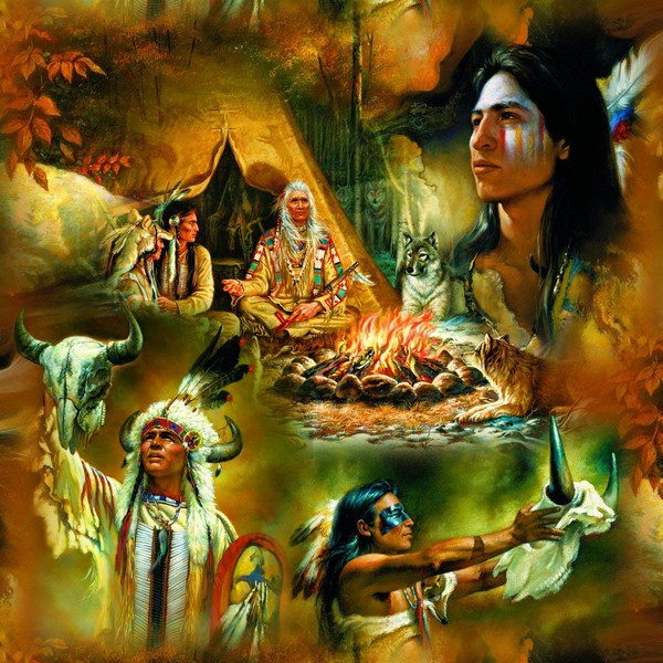 SUNSOUT INC - Native American Dreams - 1000 pc Jigsaw Puzzle by Artist: Russ Docken - Finished Size 26" x 26" - MPN# 21827