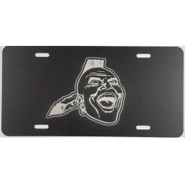 BLVD NEW Atlanta Braves Noc-A-Homa Laser Engraved License Plate Car Tag Flat Black