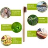 3pk Family Eco-Friendly and Natural Organic Wooden Bamboo Toothbrushes, Biodegradable,