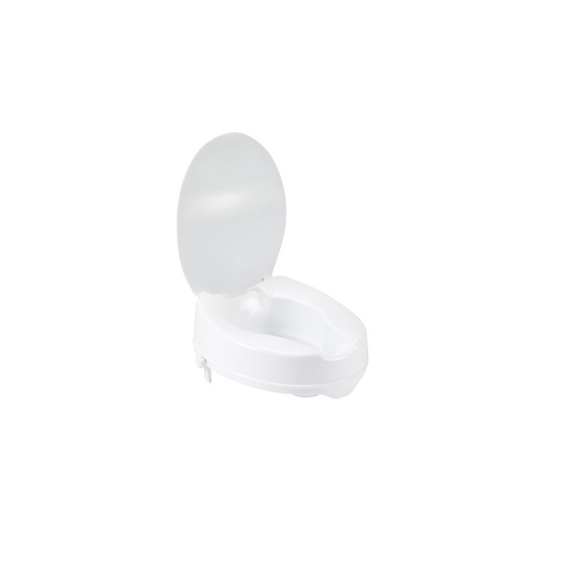 Drive Medical Raised Toilet Seat with Lock and Lid, Standard