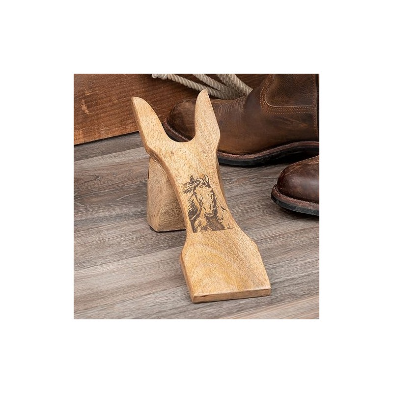 BLACK FOREST DECOR Horse Cowboy Boot Jack