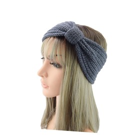 PACKOVE 4pcs Crochet Headbands with Bowknot Design Warm Winter Hair Wraps for Women and Girls Chunky Knit Ear Warmers Black Beige Grey Handmade Hair Accessories