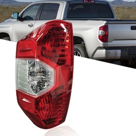 teilando Left Driver side Tail Light Assembly For 2014-2021 Toyota Tundra 1794 SR5 TRD Limited Pickup Truck Replacement Rear Brake Lamp Housing Red Lens W/Light Bulb Sockets(LH)