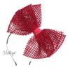 Extra Large Mesh Bow Headband for Girls-Burgundy