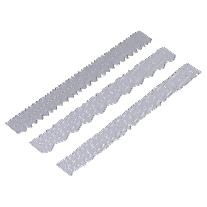 3pcs Deckle Edge Ruler Paper Tearing Ruler Craft Ruler Paper