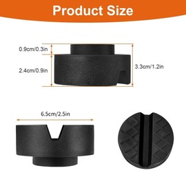URAQT Car Jack Pad, Universal Floor Jack Rubber Pad, Slotted Trolley Jacking Blocks Adapter, Pinch Weld Side Frame Rail Protector for Trolley Jack, Vehicle Lift and Axle Stand, 65 * 65 * 33MM
