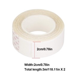 2 Rolls 6 Meters Wig Tape, 20mm Hypoallergenic Double Sided Wig Tape,Body Tape, Toupee Tape Body Adhesive Tape for Hair Extensions