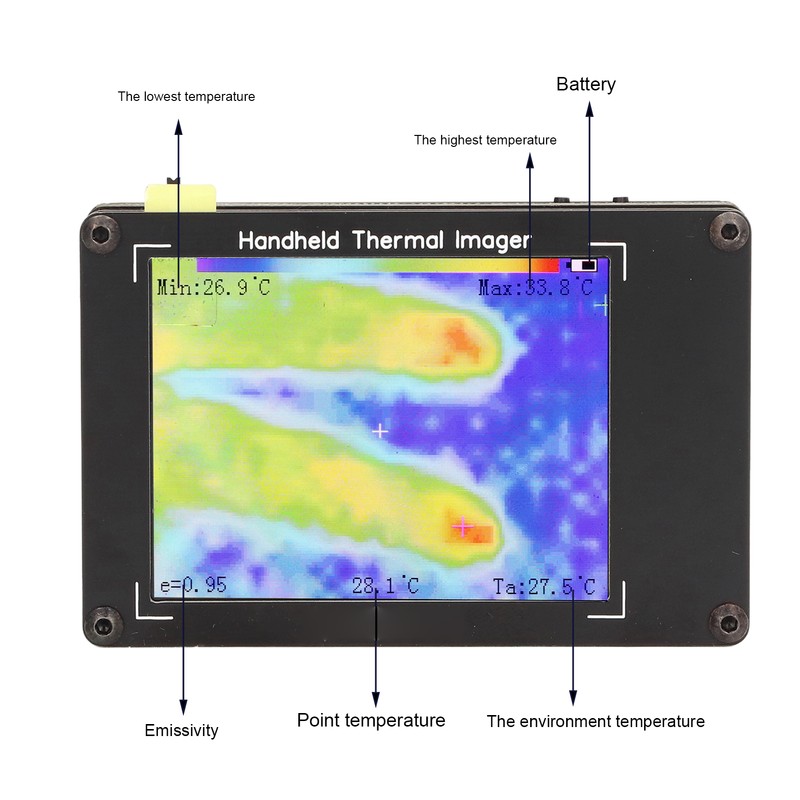 Thermal Imager DIY Rechargeable Infrared Imaging Camera MLX90640 for Electronic