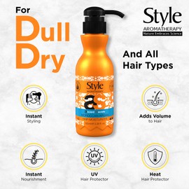 Style Aromatherapy Professional Moroccan Argan Nourishing Leave-in hair Moisturizer Cream- For Normal,Dry, Damaged, Dull, Frizzy hair - 100 ML