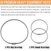 50 Heavy Equipment Keys Master Set Construction Ignition Keys Set