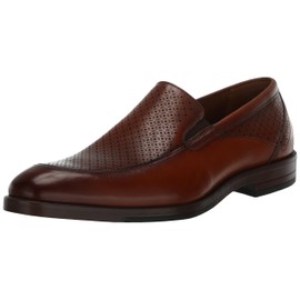 Stacy Adams Mens Aiden Moc Toe Slip On Loafer, Cognac, 8.5 US