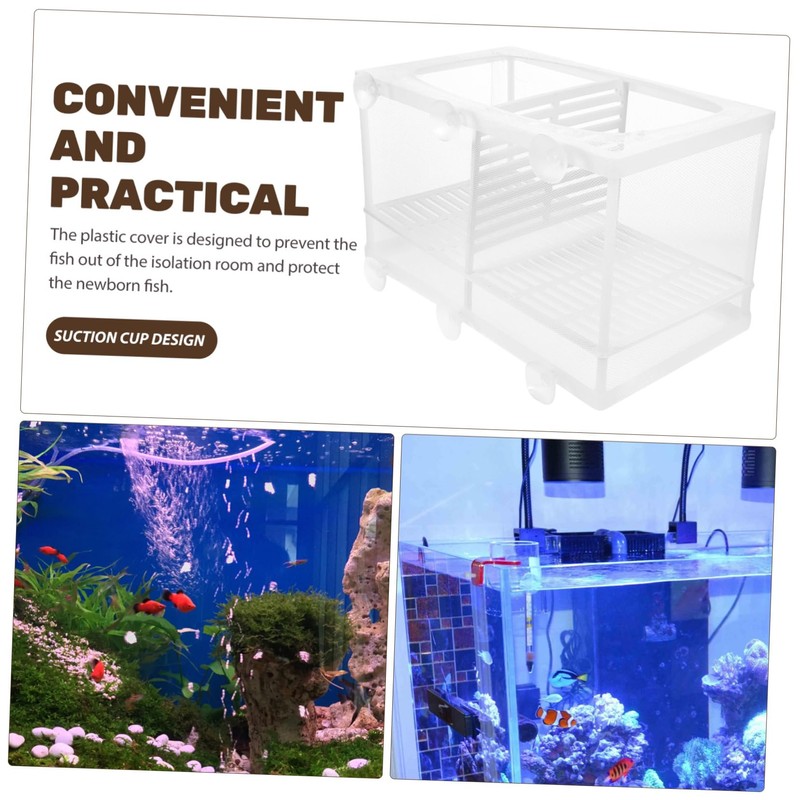 Sosoport Aquarium Fish Breeder Box Mesh Fish Isolation Tank for