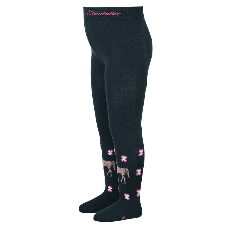 Sterntaler Baby Girls' Horse Tights, navy