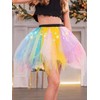 Sixexey Girls Light Up Tutu Skirt LED Rainbow Tulle Skirt