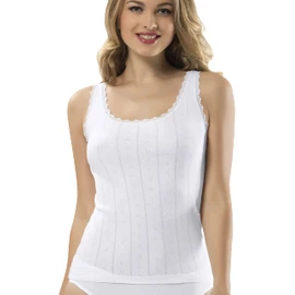 VAVONNE Camisole for Women, All Cotton, Airy Soft Comfy Tank Tops Cami Undershirt (Wide Strap/White, Medium)