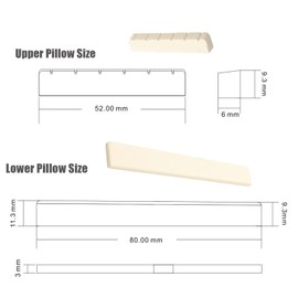 Norhogo 2 pcs classical guitar stringing pillow, plastic pillows, acoustic guitar bridge commonly used guitar accessories, Durable Plastic Bridge Nut Saddle for 6 String Acoustic Guitar Parts