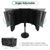Rigych Microphone Isolation Shield with Mic Stand, Sound Proof Mic