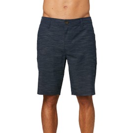 O'NEILL - Pantalones cortos híbridos resistentes al agua para hombre, con costura de 20 pulgadas, longitud media |, Azul marino/Locked Slub, 29