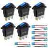 12v Rocker Switch Waterproof 5 PCS - 12 Volt Toggle