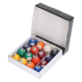 Mini Billiard Balls, 16 Pool Balls Set, 1-1/4" Pool Table Billiards, Resin Mini Billard Pool Balls, Cue Ball Training Ball, Pool Table Accessories for Beginners & Professional, Kids Table Game Toy