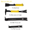 MANUFORE 4pcs Pry Bar Nail Puller Set, 12” Flat Pry
