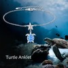VONALA Beach Anklets for Women Turtle Anklet Sterling Silver Sea