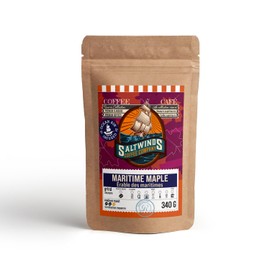 Maritime Maple Whole Bean Coffee by Saltwinds Coffee Company (340g) | Medium Roast Coffee Beans 100% Arabica Low Acid Coffee Bean | Delicious Flavoured Coffee Freshly Roasted in the Maritimes