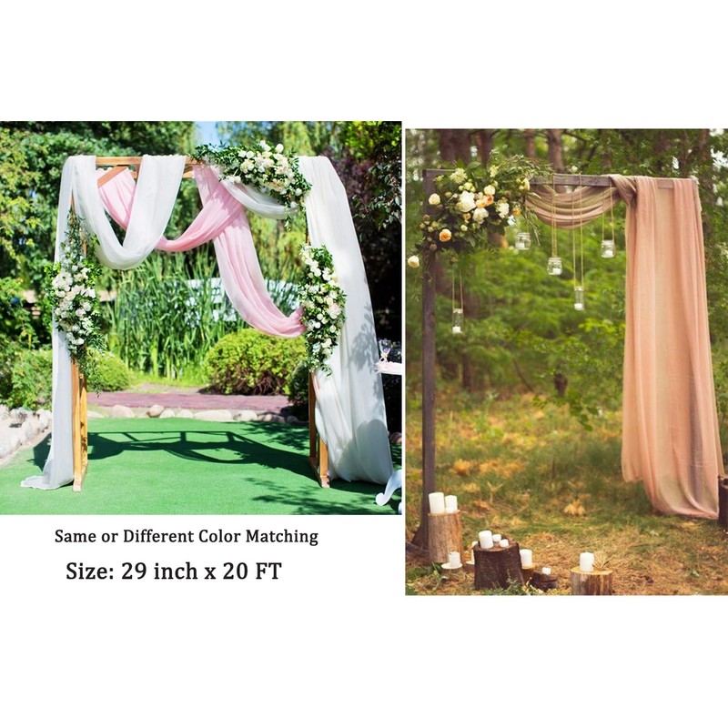 Wedding Arch Draping Fabric Burgundy 29" X 20FT Chiffon Tulle