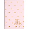 Dayna Lee Heart Lined Journal Notebook, Die Cut Hardcover, A5