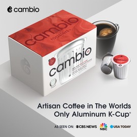 Cambio Roasters® Organic Coffee Pods, French Roast Coffee K Cups, Recyclable aluminum k cup for Keurig, Organic Coffee Pods, 10 Count