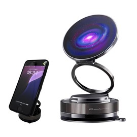 Magsafe Car Smartphone Holder, Magnet, 2025, 360° Adjustable, Vacuum Suction Cup + Super Strong Magnetic, Car Supplies, Alloy Material, Car, One Hand Operation, Smartphone Stand, Compatible with