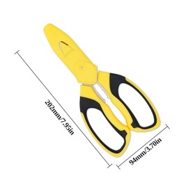 Heavy Duty Scissors - 9" Sharp Scissors with Stainless Steel Precision Blades, Soft Grip Handles - Wallpaper Shears, Durable & Comfortable Cutting for Carpet, Cardboard, Leather and Fabric & Plastic