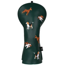 Craftsman Golf PU Leather Embroidery Dog 460cc Driver Headcover