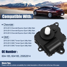 LCWRGS HVAC Blend Door Actuator Compatible with Chevy Equinox 2010-2013, GMC Terrain 2010 2011 2012 2013, Heater Air Vent Actuator, 604-185, 604185, 25952814