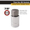 Titan Tools 15668 1/2-Inch Drive x 7/8-Inch Hex Bit Socket